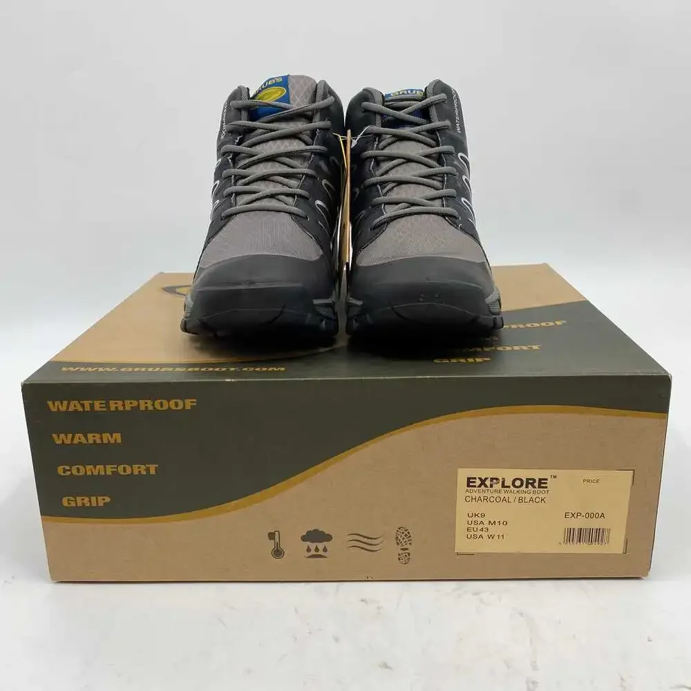 Grubs Gray Waterproof Explore Adventure Walking Boots | Men’s US 10